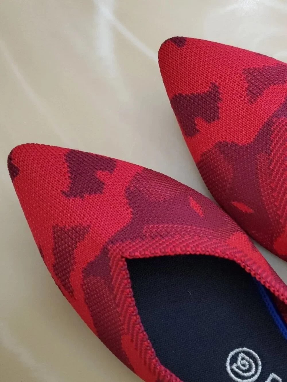 Rothy's The Point In Red Camo Slip On Women's Flats Size 8